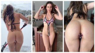 Se filtró el video de Christina Khalil desnuda en la nieve