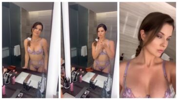 Amanda Cerny Desnudos Lencería Espejo Tease