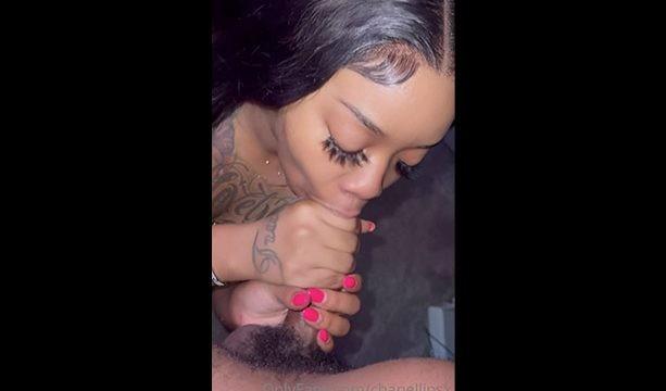 Chanellipsx descuidado mamada final facial