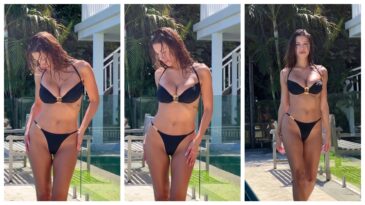 Devin Brugman filtró carrete junto a la piscina