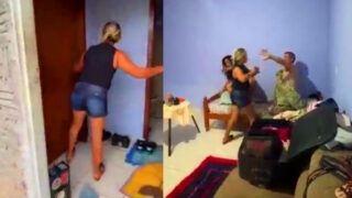 Enfrento a su marido con la amante