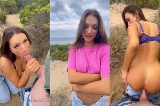 Gracewearslace Cinta de sexo con creampie al aire libre