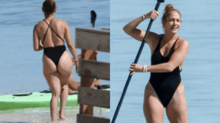 Jennifer Lopez de vacaciones culo enorme