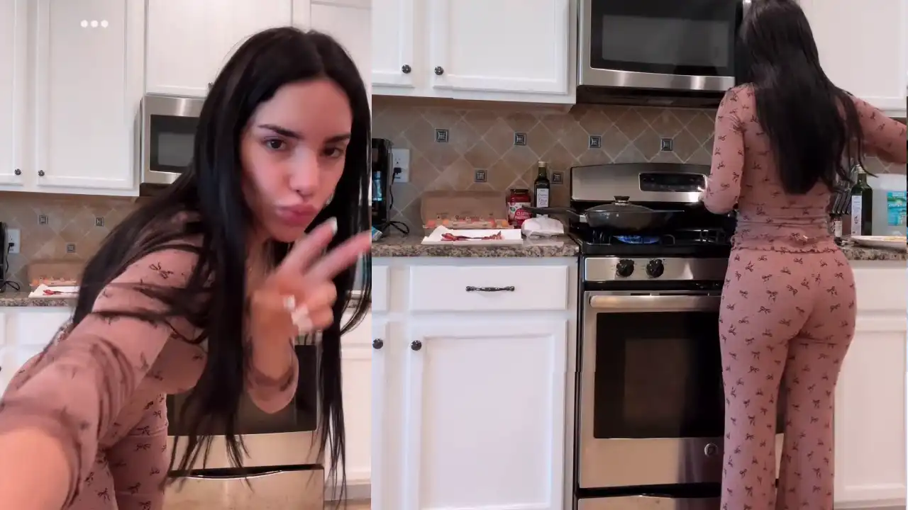 Kimberly Loaiza cocinando con su enorme culazo