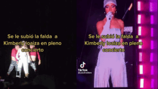 Kimberly loaiza se le subio la falda