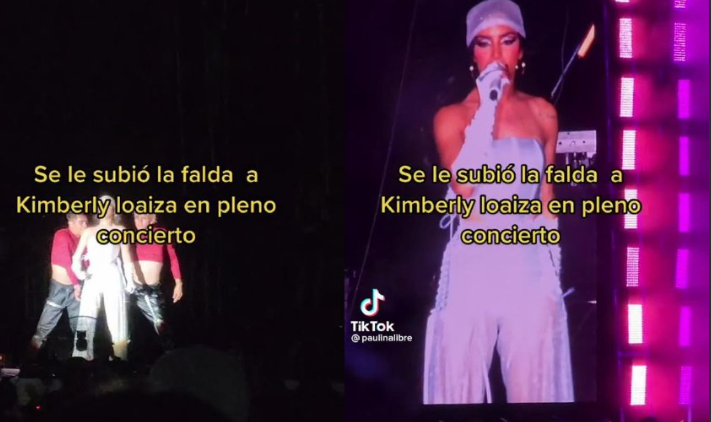 Kimberly loaiza se le subio la falda