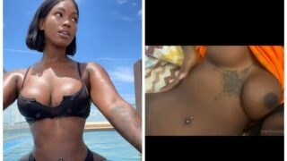 La negra Gailen La Moyeta masturbándose para onlyfans