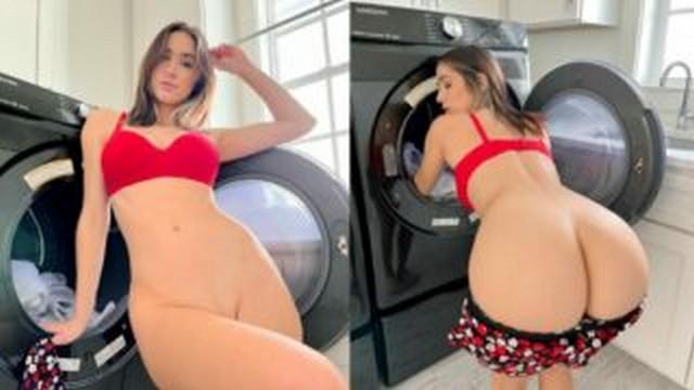 Natalie Roush lavando video filtrado desnudo