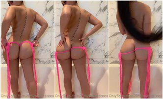 Se filtró el video de Himynamestee desnuda antes de la ducha Tease Onlyfans