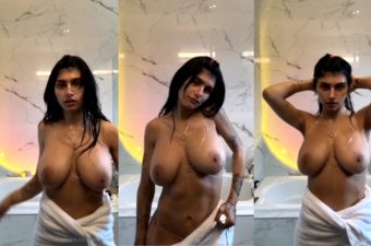 Se filtró el video de Mia Khalifa en el baño