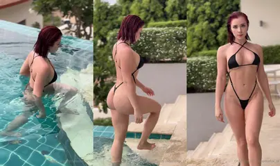 Se filtró el video de Sweetie Fox Pool Wet Sheer Slingkini Onlyfans