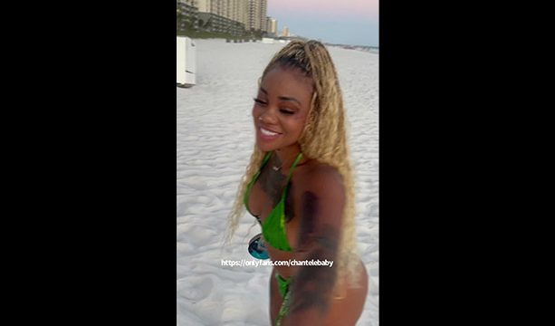 Se filtró un video sexual con piercing en el coño de Chantelle grueso