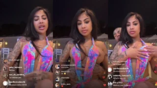 Sin querer Yailin muestra un pezon